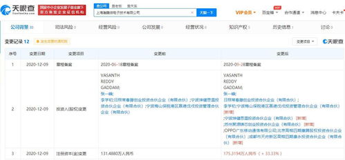 OPPO关联公司入股上海瀚巍微电子 加速集成电路芯片设计领域布局